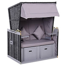 Outsunny silla de mimbre techadas