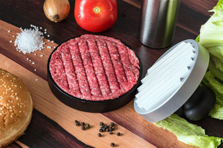 prensa para hamburguesas