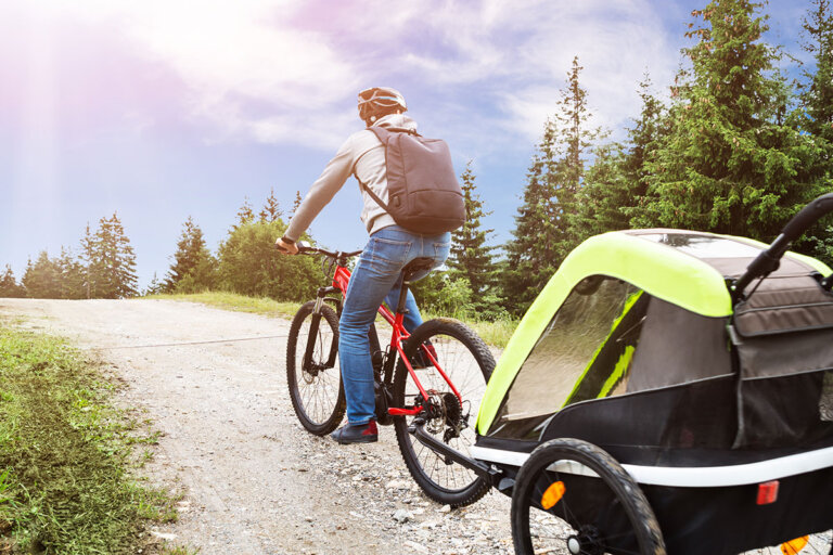 remolque para bicicleta para niños