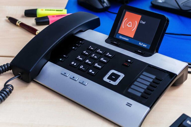 teléfono fijo con contestador automático